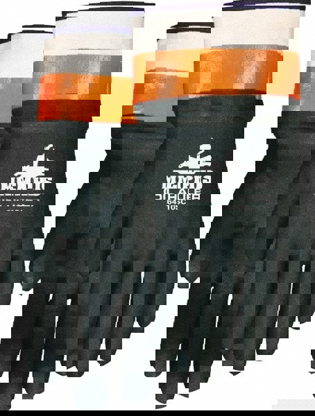 Chemical Resistant Gloves: Large, 59 mil Thick, Polyvinylchloride, Supported